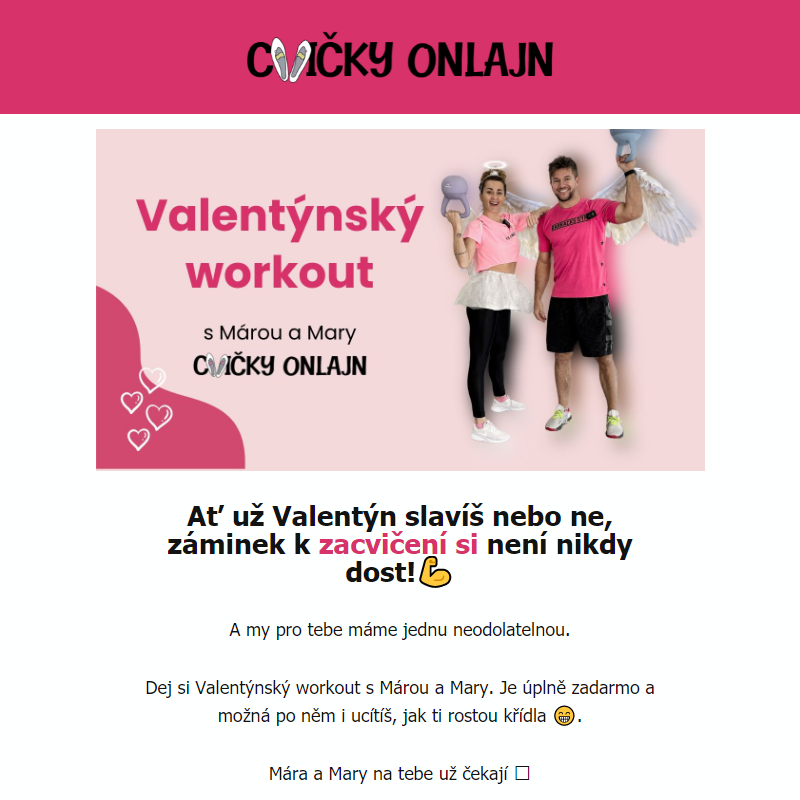 Valentýnský workout ZDARMA _