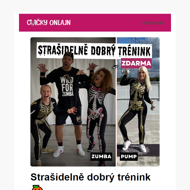 Strašidelně dobrý trénink ZDARMA _