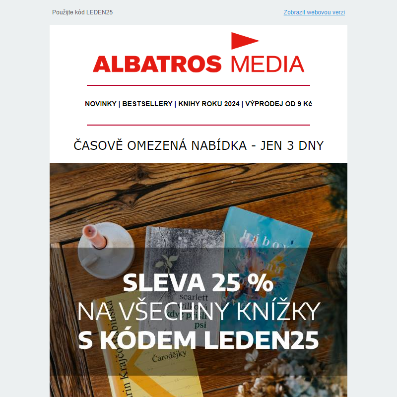 Dny Albatros Media: SLEVA 25 % na vše