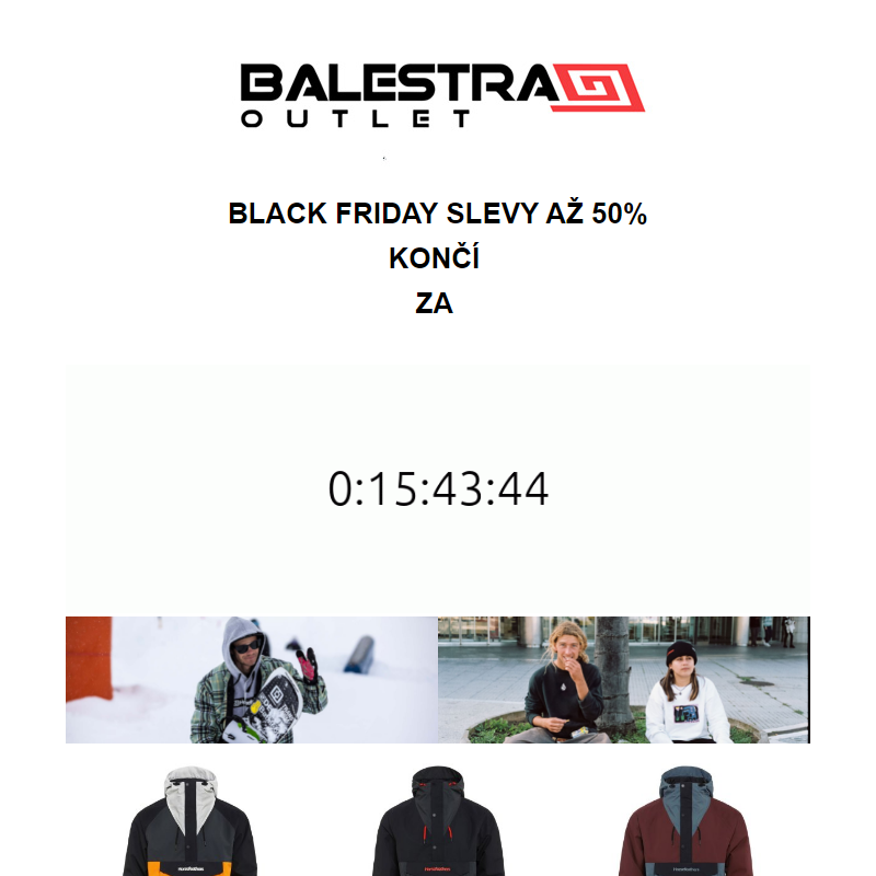 BLACK FRIDAY ZIMA HF - FOX - VOLCOM JIŽ VE FINÁLE