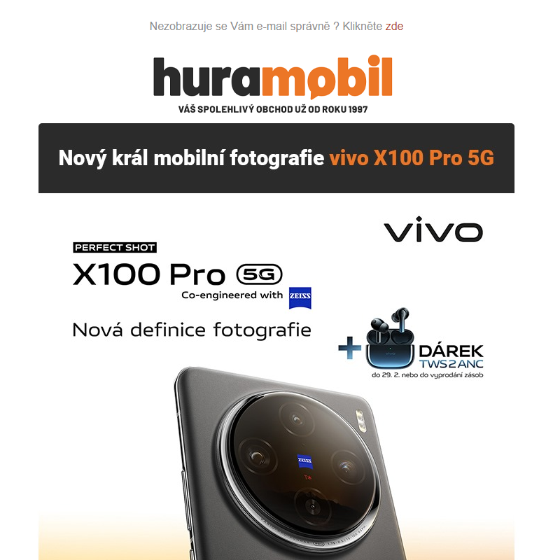 vivo X100 Pro: Špičkový fotomobil skladem __