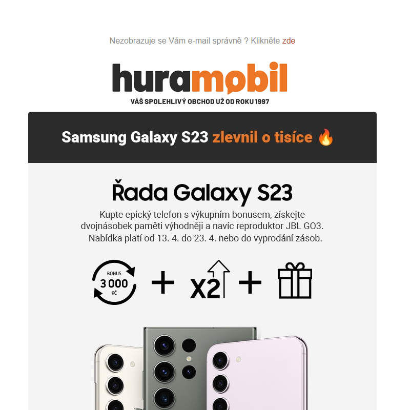 Samsung Galaxy S23 zlevnil o tisíce _