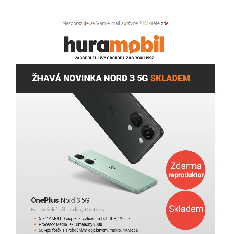 Právě skladem: OnePlus Nord 3 5G 