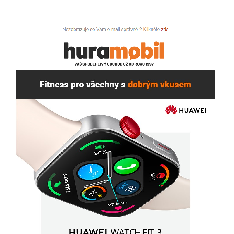 Nové Huawei Watch Fit 3 | Předobjednávky s bonusem spuštěny   