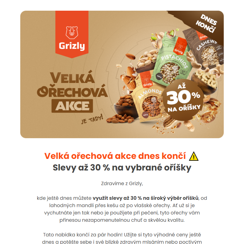 _ Exkluzivní slevy až 30 % na oříšky dnes končí!