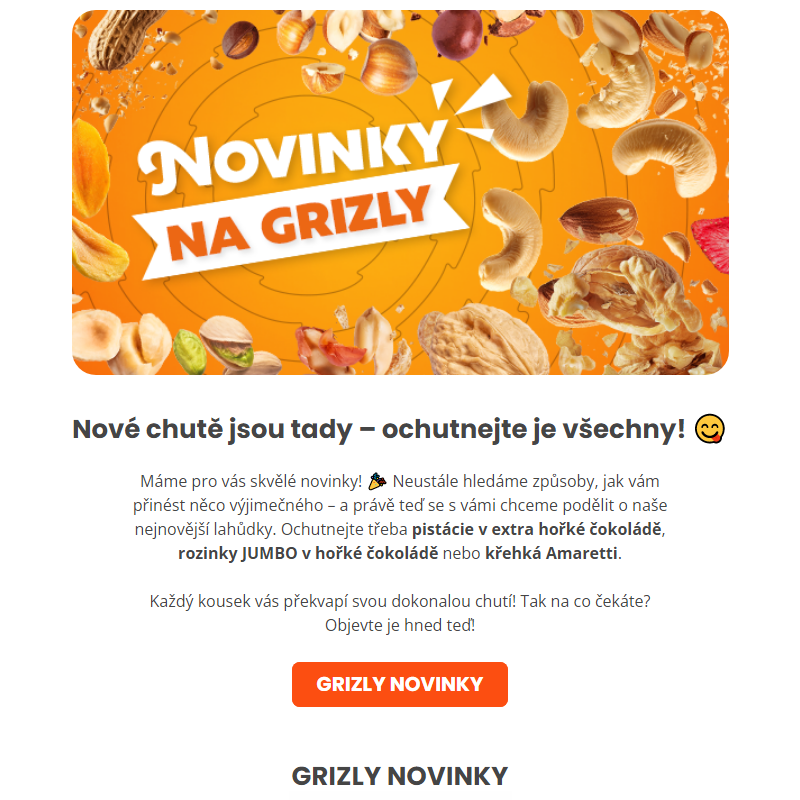 _ Novinky na Grizly: Zjistěte, co jsme si pro vás připravili