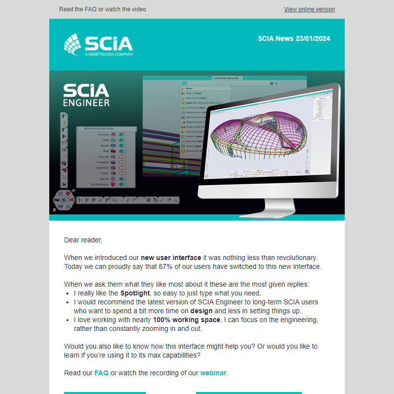Are you familiar with the new SCIA Engineer interface?
