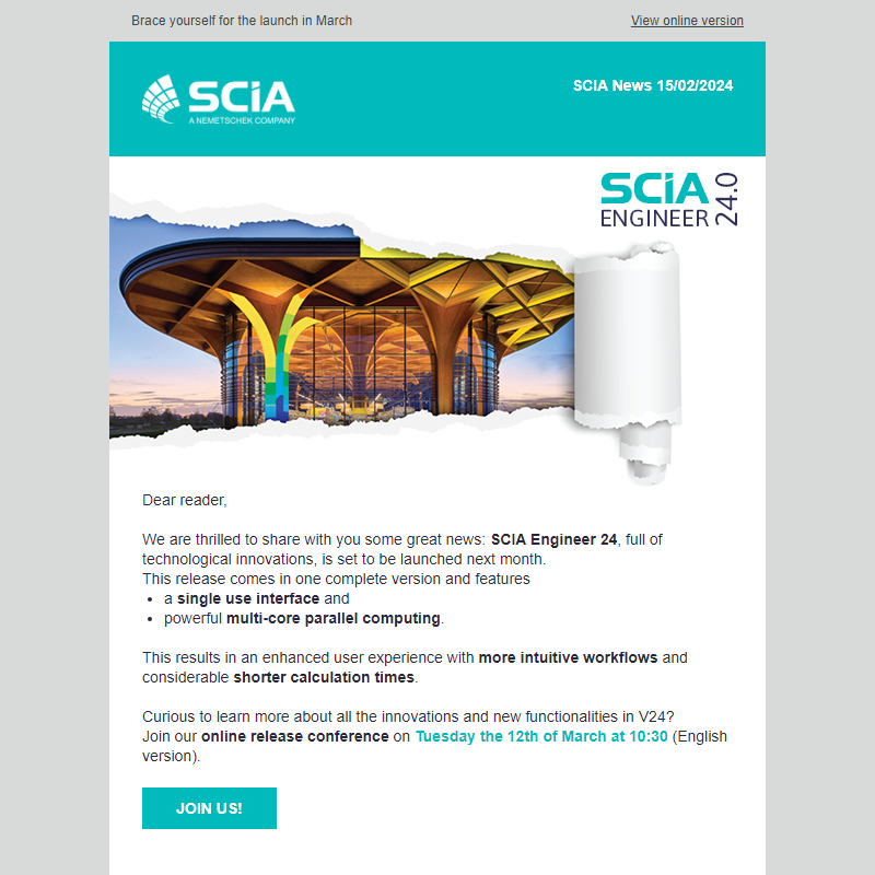 Exciting news: the launch of SCIA Engineer 24
