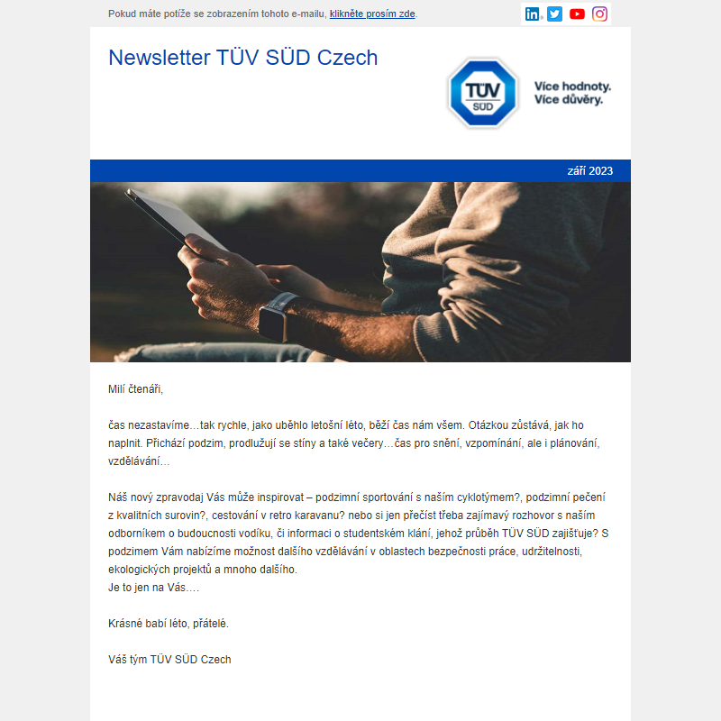 Newsletter TÜV SÜD Czech 5/2023