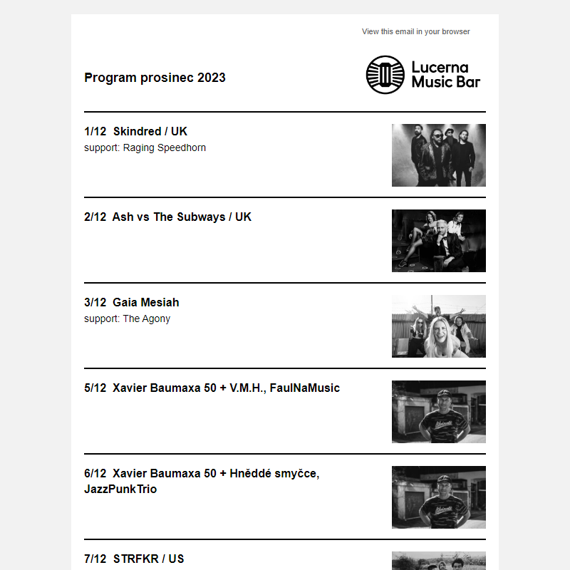 _Program Lucerna Music Bar PROSINEC 2023