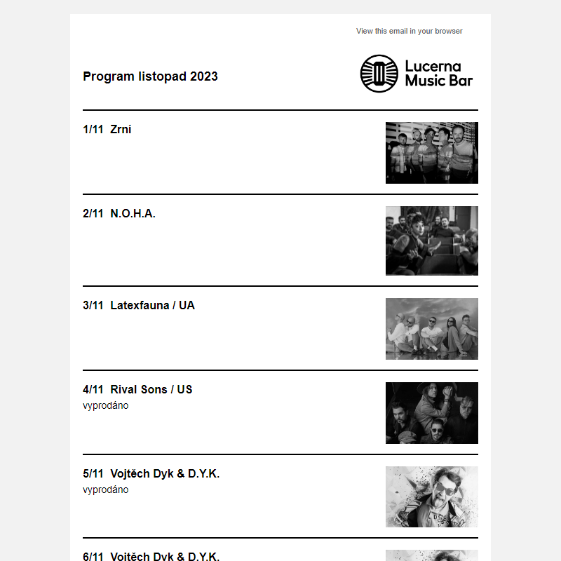_Program Lucerna Music Bar LISTOPAD 2023