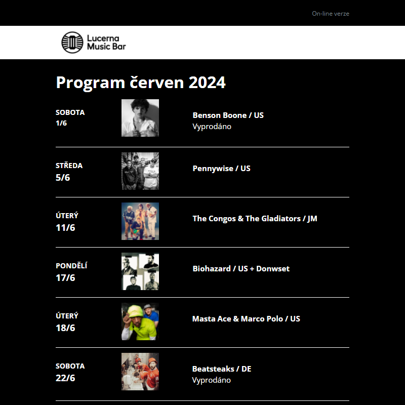 _ Program Lucerna Music Bar ČERVEN 2024