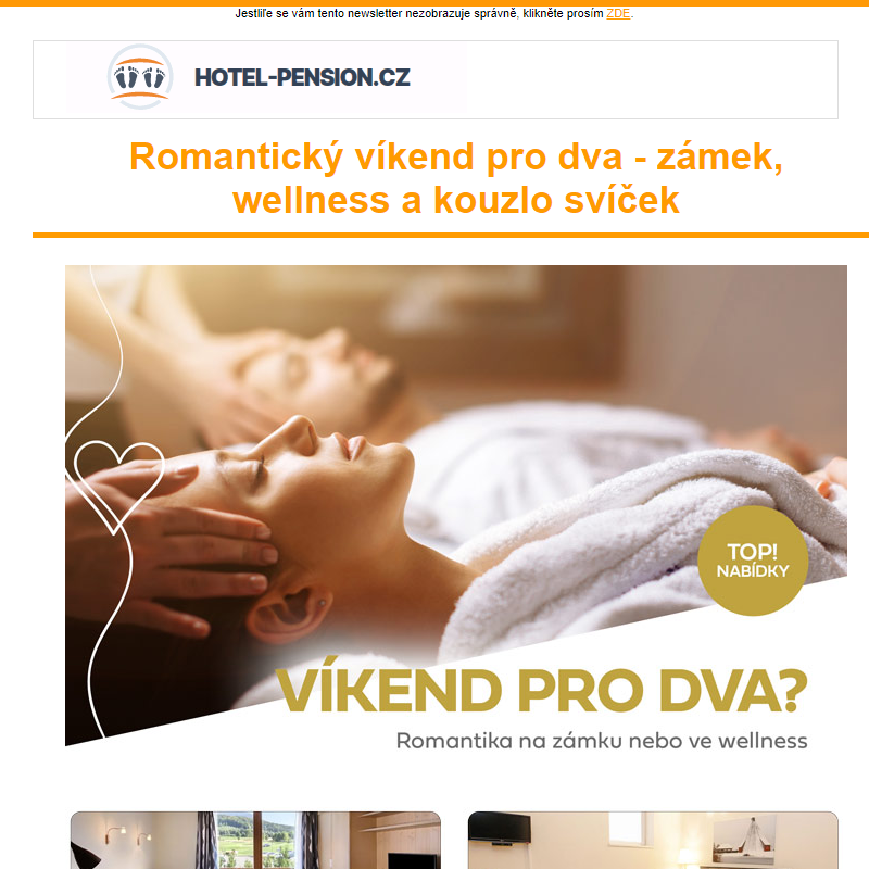 Romantický víkend pro dva - zámek, wellness a kouzlo svíček