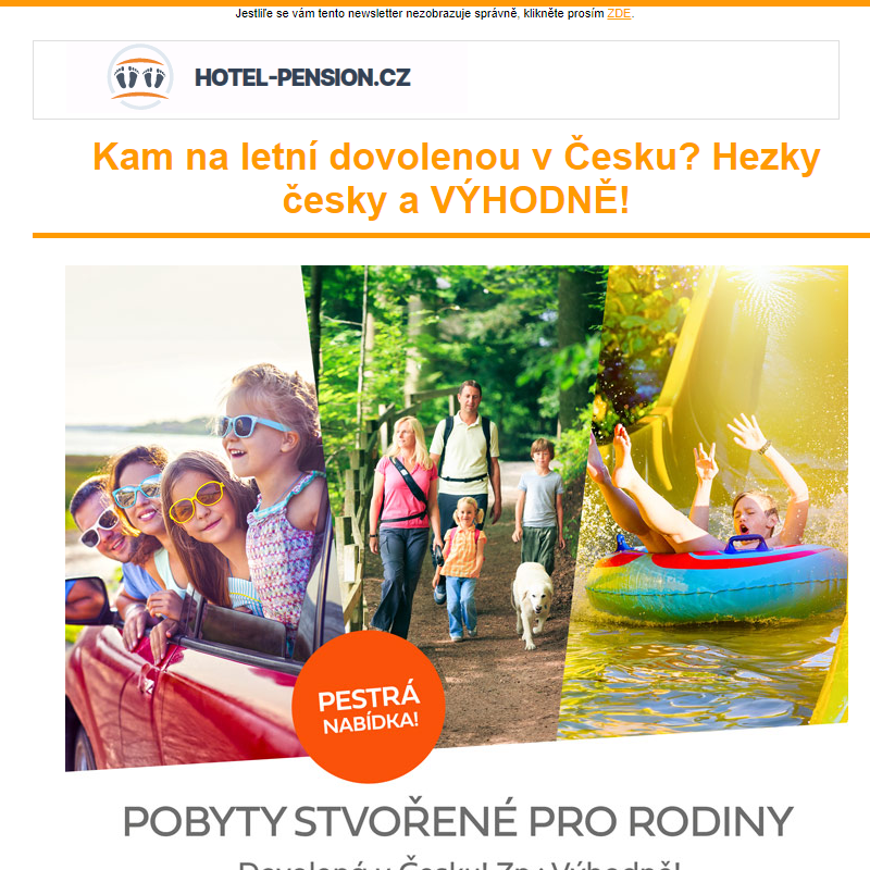 Kam na letní dovolenou v Česku? Hezky česky a VÝHODNĚ!