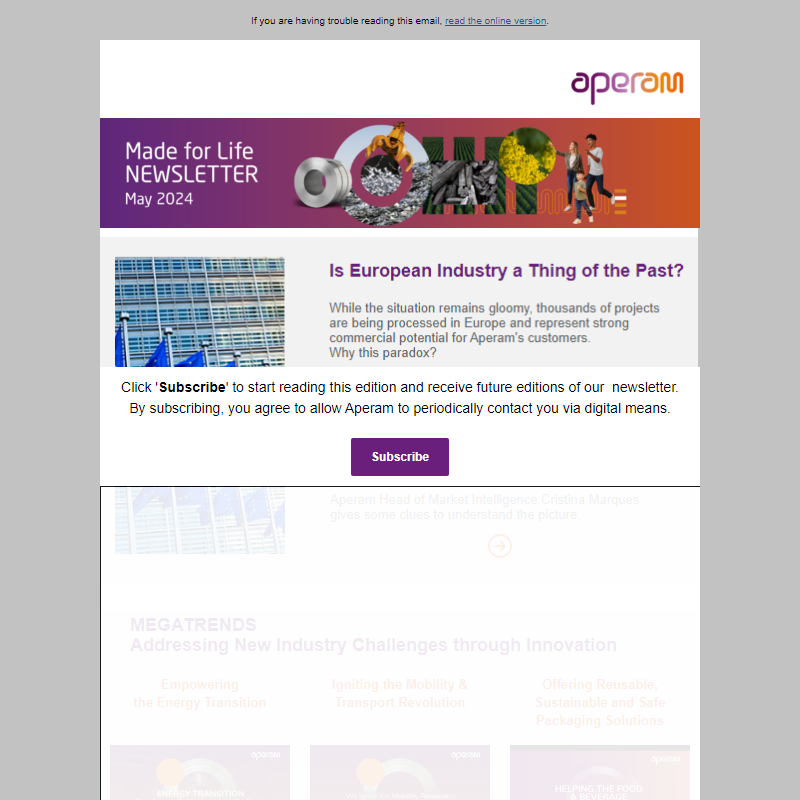 Aperam Newsletter - May 2023