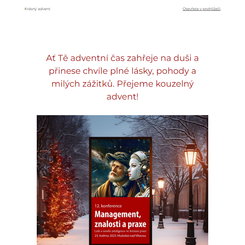 Začínáme advent a chystáme květen