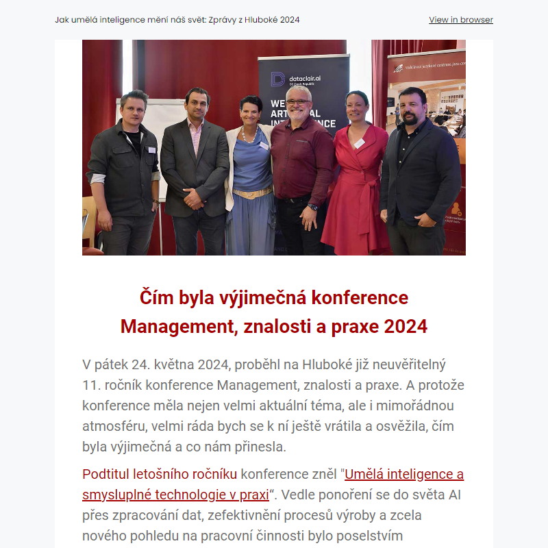 Čím byla výjimečná konference Management, znalosti a praxe 2024?