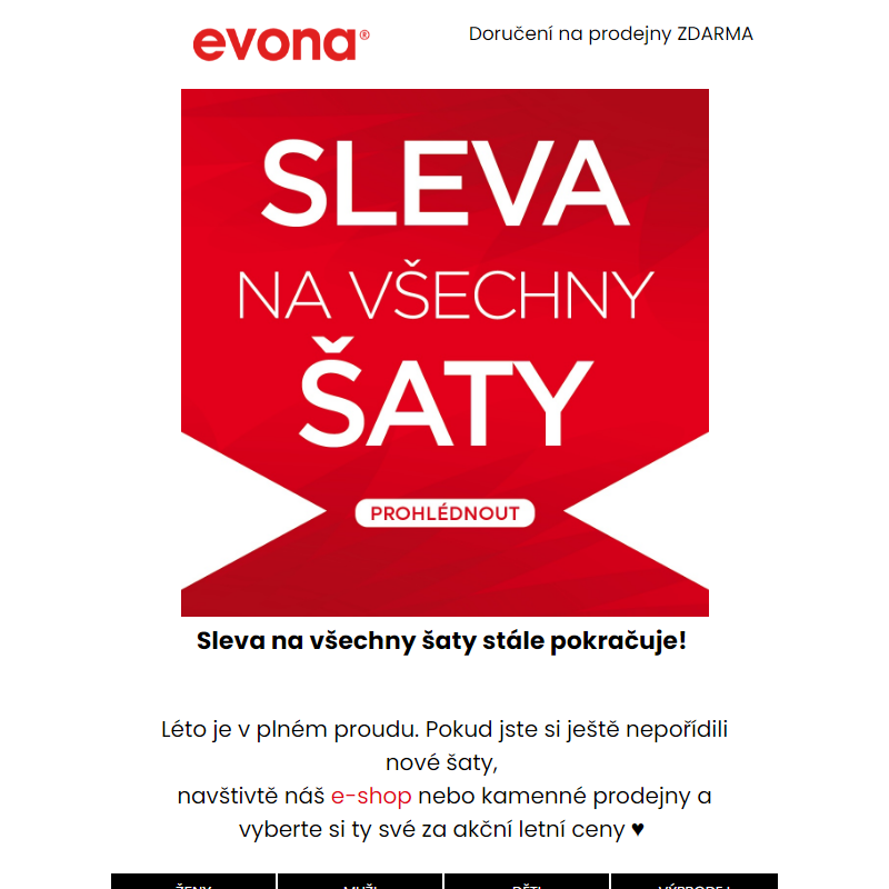 Sleva na všechny šaty pokračuje!