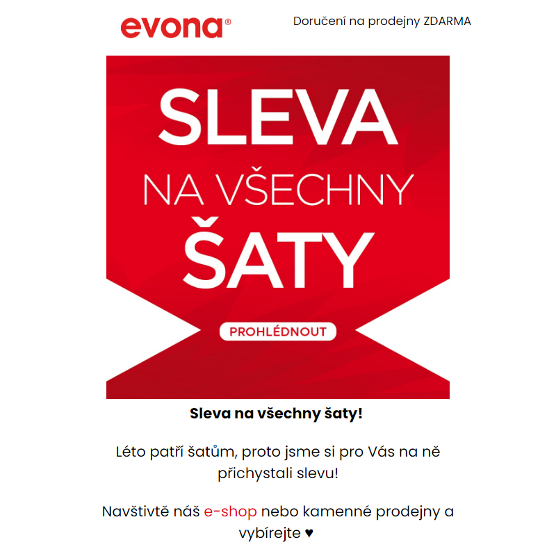 Sleva na všechny šaty _