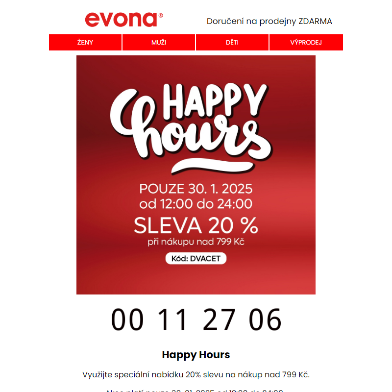 Happy hours se slevou 20% _