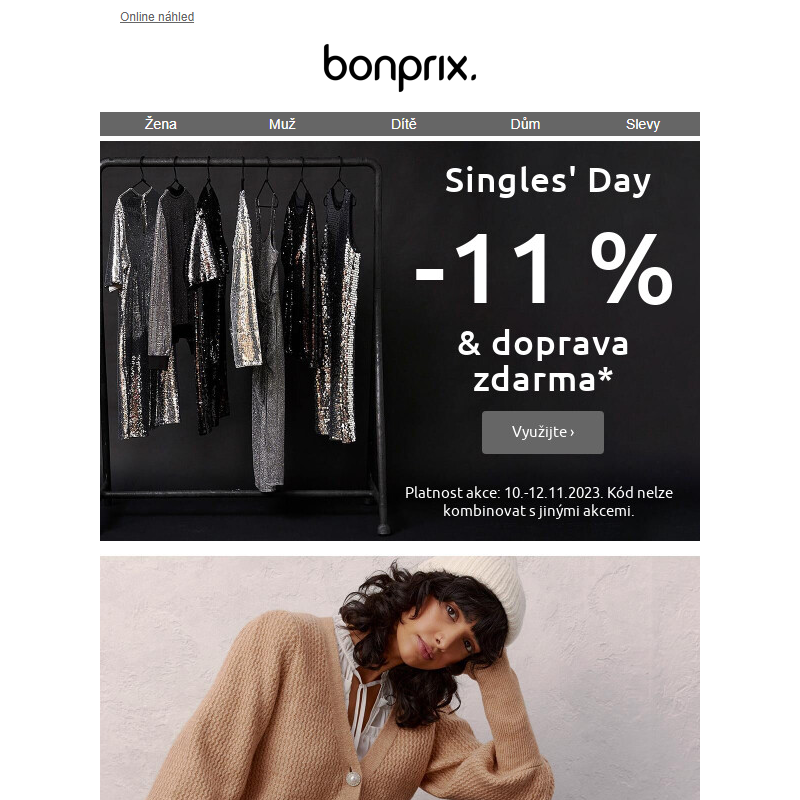 Singles' Day: -11 %+ poštovné zdarma