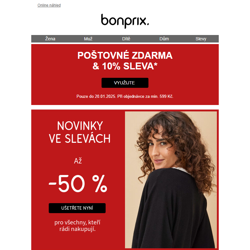 Nyní poštovné zdarma + 10% sleva!