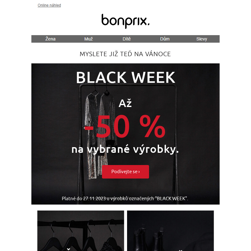 BLACK WEEK _ Až -50 %