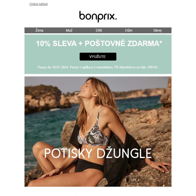 Poštovné zdarma & 10% sleva | Potisky džungle