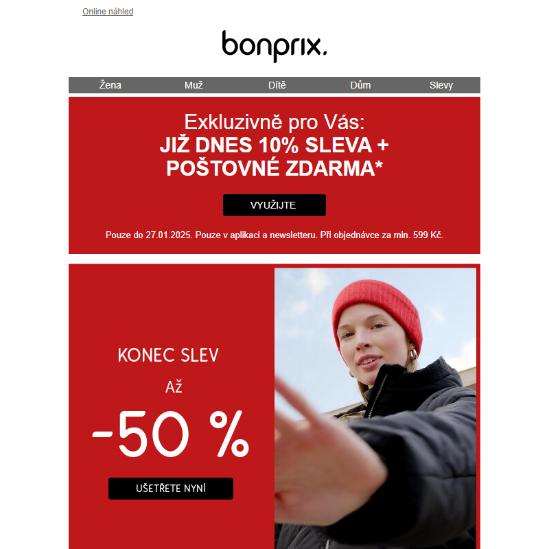 Exkluzivně: 10% sleva a poštovné zdarma pro Vás