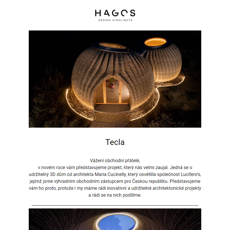 TECLA, udržitelný 3D dům od Maria Cucinelly