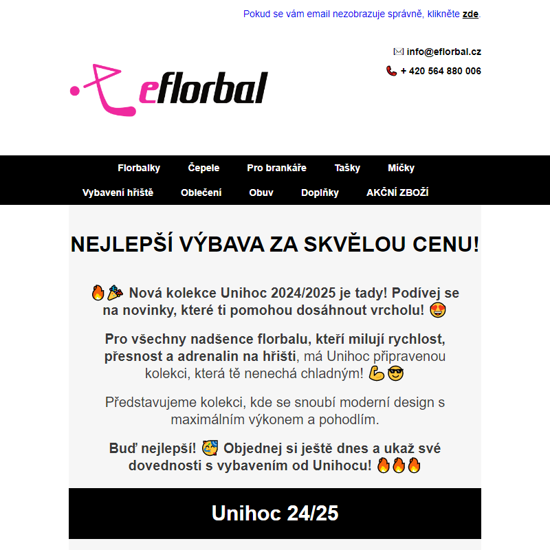 __Sleva -20% na florbalky Unihoc 24/25! _