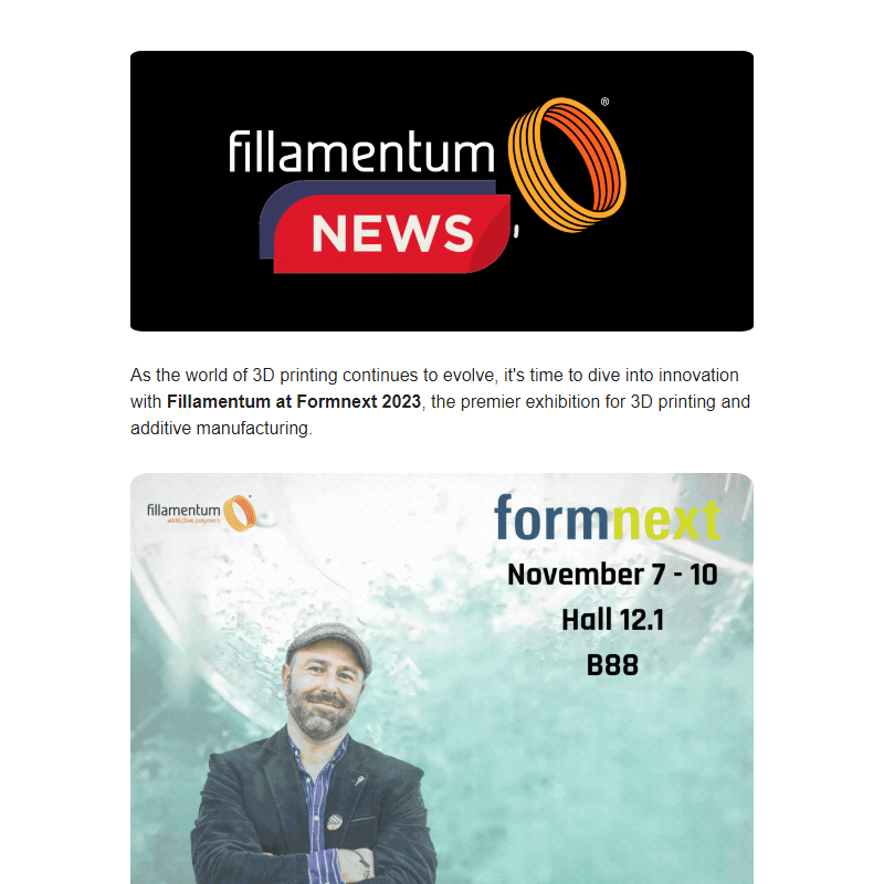 _ Dive into the Future of 3D Printing with Fillamentum at Formnext 2023! _
