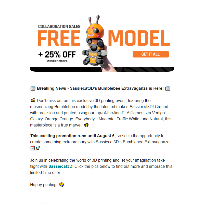 _Get a FREE Model and Filaments with a Discount! Unleash Your 3D Printing Creativity Today! ___