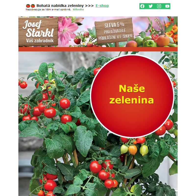 Josef Starkl | Zelenina na Vaši zahradu, balkon či terasu!