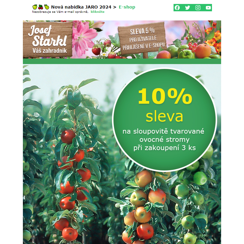 Josef Starkl | SLEVA na sloupovitě tvarované ovocné stromy!