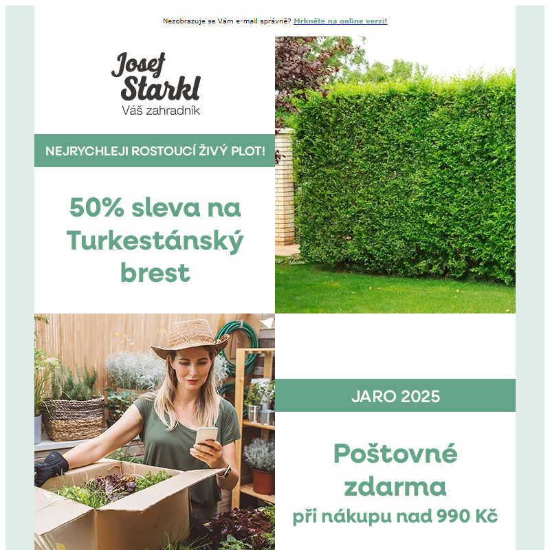 Josef Starkl | POSLEDNÍ MOŽNOST získat poštovné zdarma!