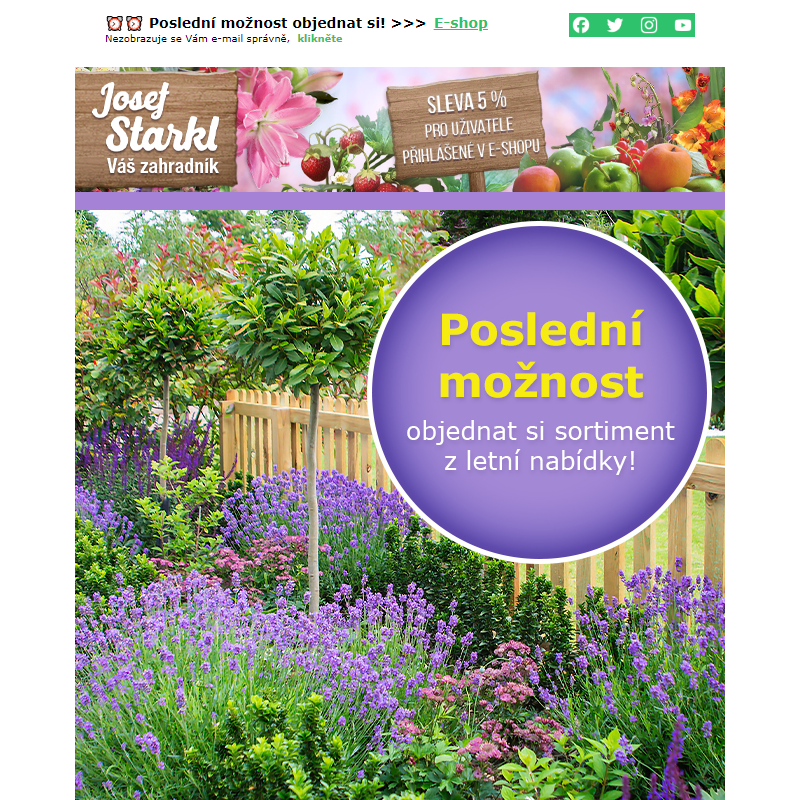 Josef Starkl | Poslední možnost objednat si!