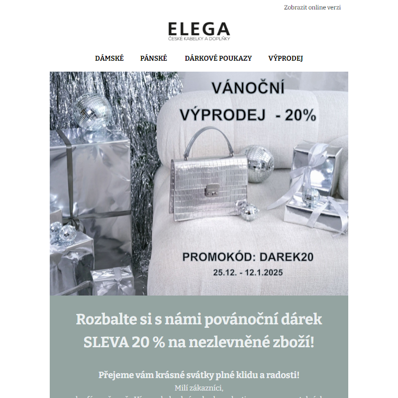 _ Povánoční nadílka: 20 % sleva na nezlevněné produkty! _