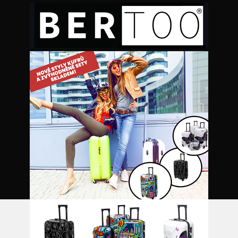 _Novinky skladem -  cestovní kufry a zvýhodněné sety na Bertoo_