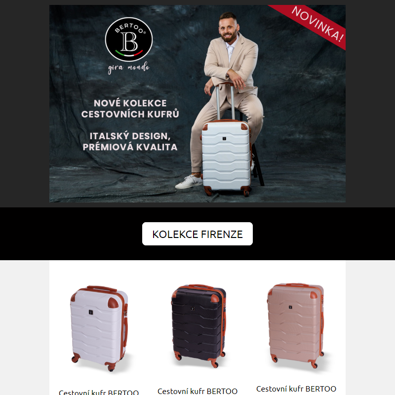 ___Cestovní kufry BERTOO - italský design, prémiová kvalita___