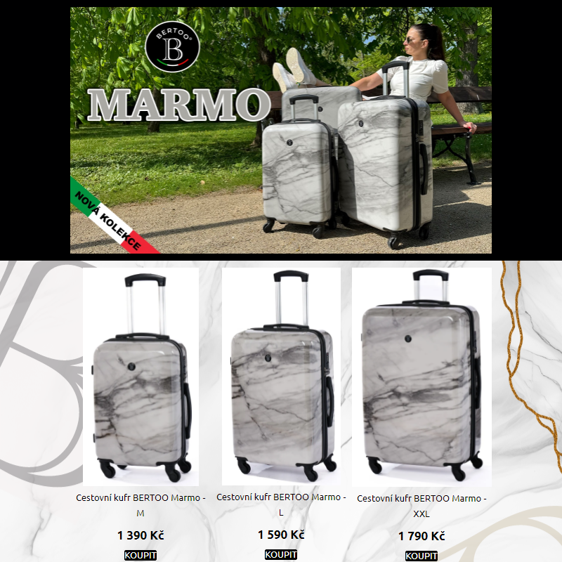 __Bertoo Marmo - italské kufry s originálním designem__