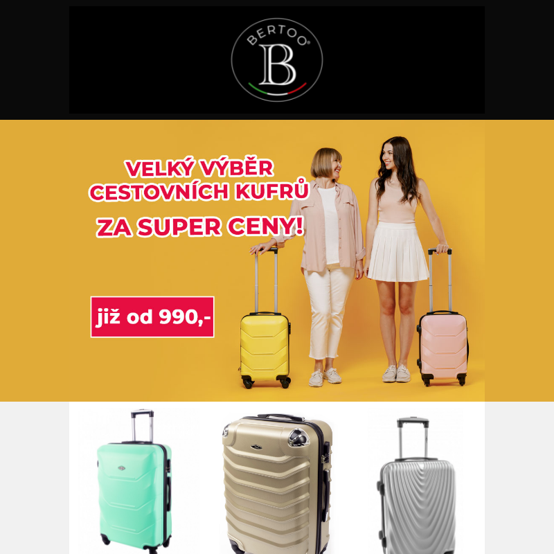 __Cestovní kufry nejen na vaši dovolenou na BERTOO__