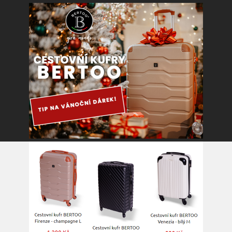 __Tip na vánoční dárek? Cestovní kufr od BERTOO__
