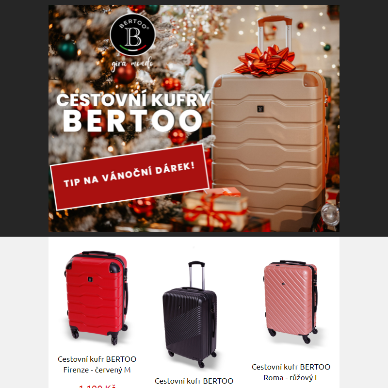 __Tip na vánoční dárek? Cestovní kufr od BERTOO__
