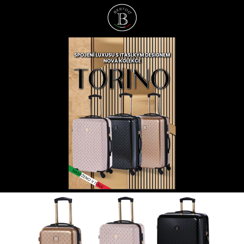 __Cestovní kufry BERTOO - cestuje luxusně s kufry italského designu__