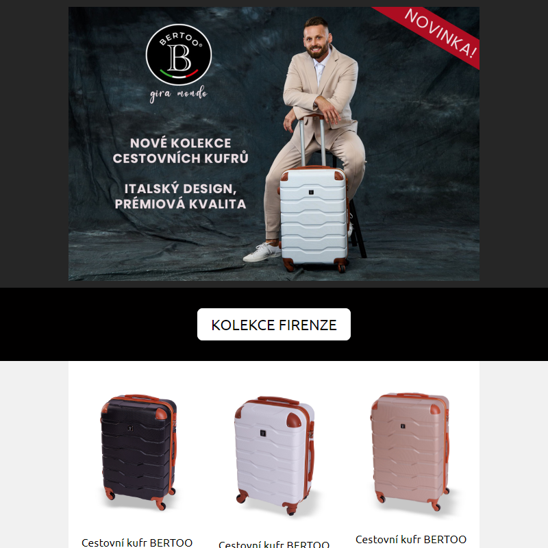 ___Cestovní kufry BERTOO - italský design, prémiová kvalita___