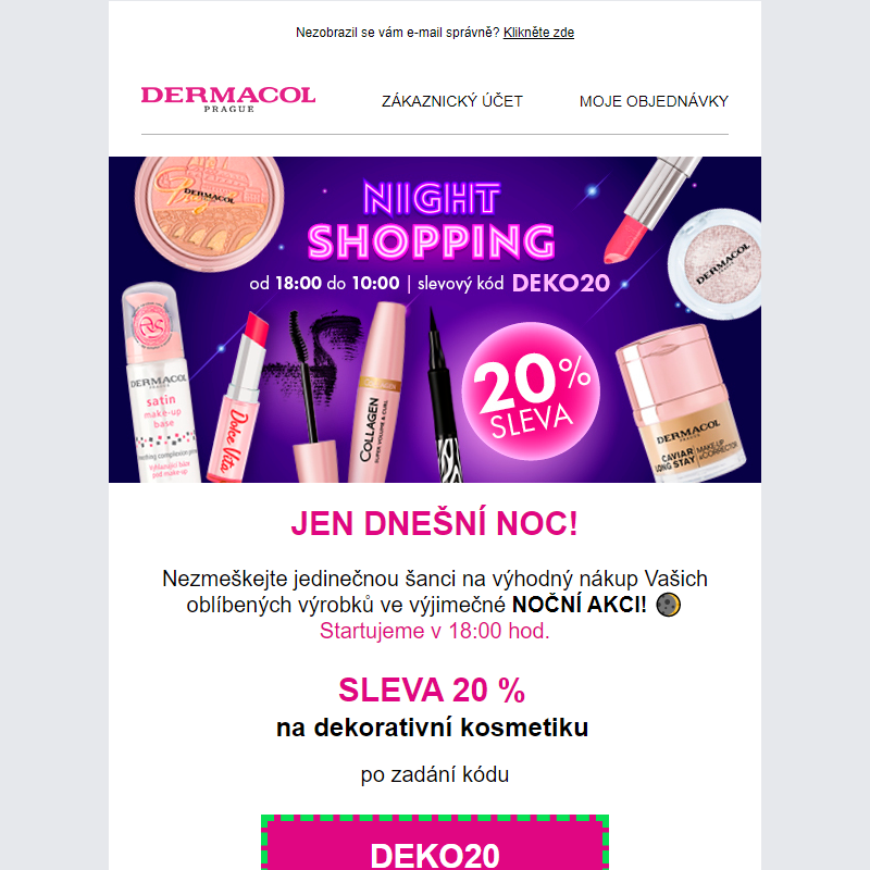 Night Shopping se SLEVOU 20 % _