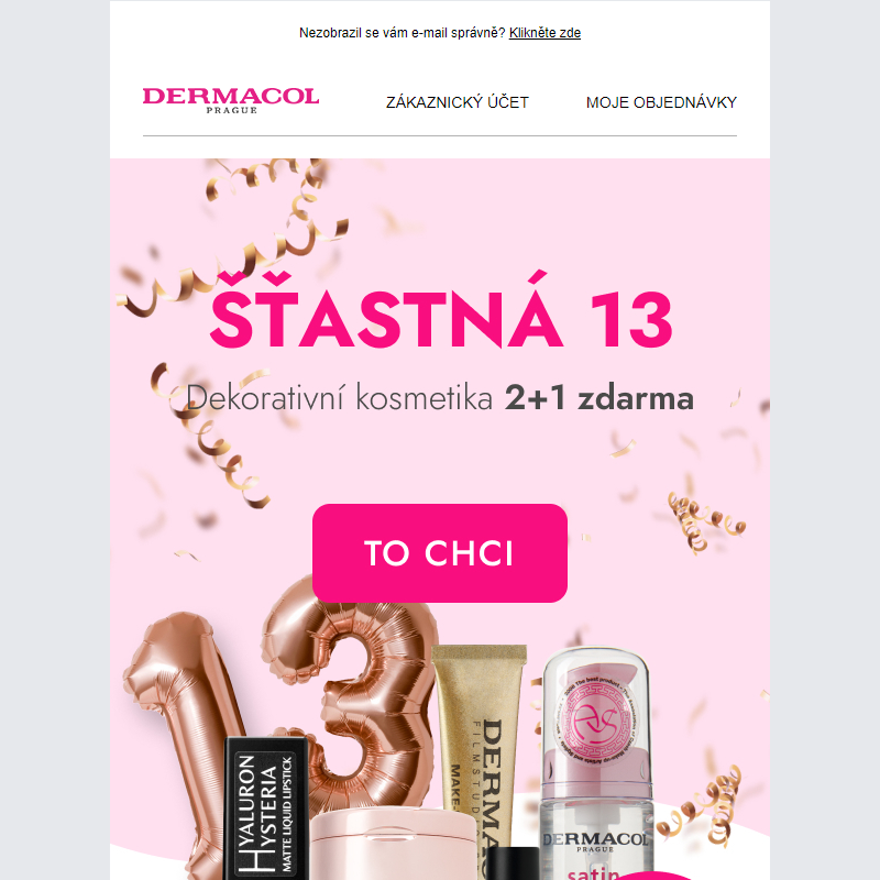 2+1 zdarma na dekorativní kosmetiku