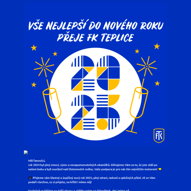 Šťastný nový rok 2025 od FK Teplice! __