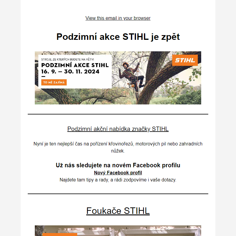 Podzimní akce značky STIHL _